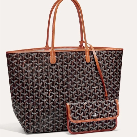 Goyard Handbags - Authentic Goyard Classic Brown and Black St Louis GM Tote